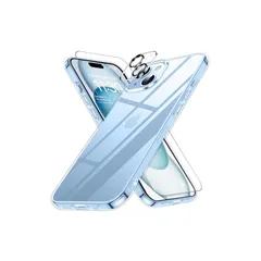 iphone15 ケース クリア 耐衝撃 カメラレンズ保護付き アイフォン15 ケース 米軍MIL規格 耐久性 アイホン15 ケース 黄ばみ防止 ワイヤレス充電対応 SGS認証 スマホケース カバー 透明 6.1インチ XIWXI 1