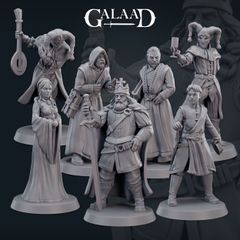 Galaad Miniatures | 2024年7月リリースRoyal Court7体セット 32mm | 3Dプリント ミニチュア TRPG