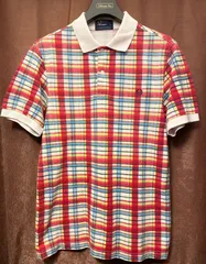 FRED PERRY チェック柄半袖鹿の子ポロシャツ マルチカラー Sサイズ