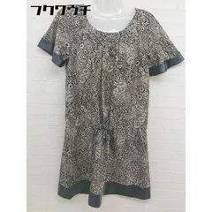 ◇ CROLLA クローラ 総柄 半袖 ミニ ワンピース サイズ36 ベージュ ブラック グレー系 レディース  【中古】 【1110140010858】のサムネイル