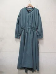【未使用 タグ付き】apart by lowrys アパートバイローリーズ ロングワンピース 無地 裏地付き グリーン サイズF