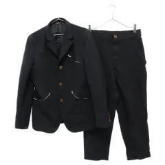 COMME des GARCONS HOMME DEUX (コムデギャルソン オムドゥ) ポリ縮絨 ジップポケット 3B セットアップジャケット ブラック DT-J030のサムネイル