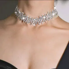 チョーカー ネックレス シルバー 社交ダンス ベリーダンス 結婚式 ブライダル