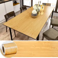 【人気商品】キャビネット テーブル ドア 玄関 防カビ 防水 おしゃれDIY 賃貸OK 模様換え 補修 家具 のり付き 棚 キッチン ふすま紙 クロス ステッカー ウォール 自己接着 インテリアシール はがせる 壁紙 リメイクシート 木目45cm×6m カッテ