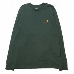 美品 22AW カーハート carhartt WIP Work in progress L/S AMERICAN SCRIPT T-SHIRT ロングスリーブ アメリカン スクリプト Tシャツ 長袖 ロゴ 刺繍 ヘビーウェイト コットン クルーネック