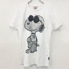 古着 used　スヌーピー　Snoopy　半袖プリントTシャツ　キャラクター　PEANUTS　ピーナッツ　白　ホワイト　Mサイズ
