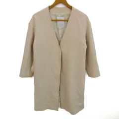 マーキュリーデュオ ノーカラーコート アウター レディース ﾌﾘｰサイズ ベージュ MERCURYDUO 【中古】