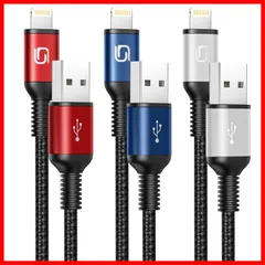 【在庫処分】2M ライトニングケーブル 3本 iPhone 充電器 ケーブル 急速充電 Lightning ケーブル 断線防止 iPhone アイホン充電ケーブル 超高耐久 iPhone 14 13 12 11 Pro Max 充電ケーブル XS XR X 8