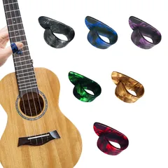 KDSSYFT ギターピック 指 ピックプロテクター サムピック ギターフィンガーピック フィンガーピック ギター用サムピック 初心者用 (6個セット)