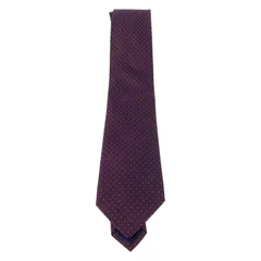 HILTON ヒルトン シルク混 ドットネクタイ/パープル