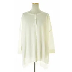 【mizuiro-ind】コットンワイド七分袖カーディガン