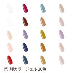 カラージェル セット まとめ買い 第1弾 20色 国産 化粧品登録 ジェルネイル 5g LED/UVライト対応 まとめ