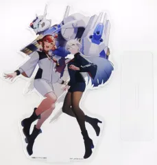 【中古】雑貨 スレッタ・マーキュリー＆ミオリネ・レンブラン モグモ描きおろし ビジュアルスタンド 「一番くじ 機動戦士ガンダム 水星の魔女」 ラストワン賞