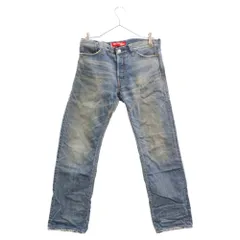 JUNYA WATANABE COMME des GARCONS (ジュンヤワタナベ コムデギャルソン) 10AW×LEVIS カモ柄パッチ ストレートデニムパンツ WF-P204 インディゴのサムネイル