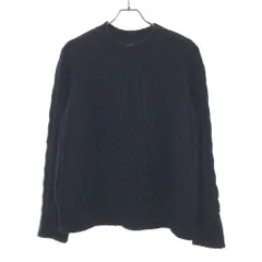 アーバンリサーチドアーズ ウールブレンド ケーブル編み 長袖 クルーネック セーター M ネイビー URBAN RESEARCH DOORS ニット レディース