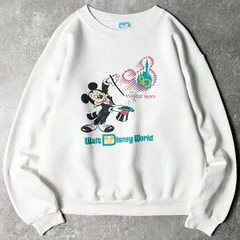 90s USA製 ディズニー ワールド 20周年記念 ミッキー プリント スウェット トレーナー L / 90年代 アメリカ製 オフィシャル キャラクター