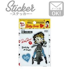 ステッカー 車 かっこいい ベティブープ Betty Boopかわいい バイク カスタム スマホ シール BT-06 (バイカー)