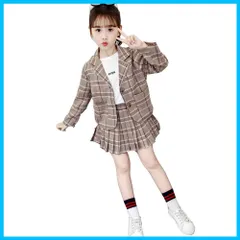【人気商品】入学式 スーツ 女の子 キッズ 卒業式 子供服 フォーマル [ワイエムゴット] スーツ チェック柄 プリーツスカート2点セット