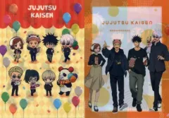 【中古】クリアファイル 虎杖＆伏黒＆釘崎＆五条/集合ミニキャラ(遊園地ver.) A4クリアファイル2枚セット 「呪術廻戦 渋谷事変×よみうりランド」
