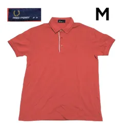 古着　FIED PERRYポロシャツ半袖M赤　胸刺繍　　swh0169