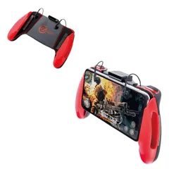 【特売】エレコム 荒野行動/PUBG Mobile スマホ用ゲームコントローラー 2ボタン&グリップ 4.7~6.5インチ iPhone/Android レッド P-GMG2B01RDT