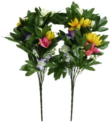 『新品未使用』全長58cm お墓用造花仏花 一対2本 リアル供花 no.26