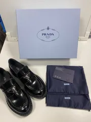 PRADA⭐︎モノリス プラッシュドレザー ローファー⭐︎試着のみ未使用⭐︎38 美品】 PRADA / プラダ | モノリス プラッシュドレザー