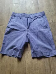 UNIQLO(ユニクロ) 青 ギンガムチェック ハーフパンツ S