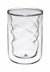 【特価セール】グラス ツイストグラス 280ml 二重構造 ダブルウォール 保温 保冷 持ちやすい カクセー 結露しない DW-03