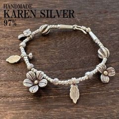 現品限り ブレスレッド レディース カレンシルバー ハンドメイド エスニック Karen Silver  #20 メキシカンジュエリー