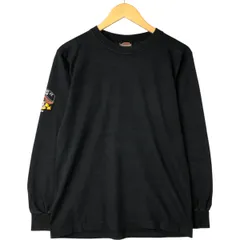 古着 ハーレーダビッドソン Harley-Davidson 鷲柄 イーグル柄 バックプリント ロングTシャツ ロンT USA製 レディースM相当/eaa550917