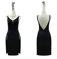 社交ダンスドレス ラテンドレス 競技 デモ用 シンプル オーダーメイド