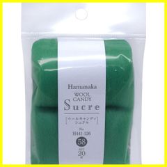 【在庫セール】シュクル Col.40 ウールキャンディ グリーン 羊毛フェルト 20ｇ ハマナカ H441-126-40