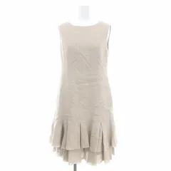 フォクシー FOXEY ワンピース ミニ ノースリーブ リネン 38