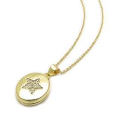 【人気商品】スター ゴールドカラー ムーン ロケットペンダント 星 月 レディース 三日月 ネックレス CHN10019