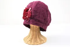 ワイエス ベレー帽 フラワー スパンコール 帽子 ブランド レディース パープル Y.S 【中古】