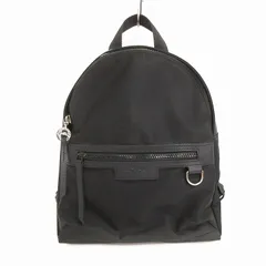 極美品 ロンシャン リュックサック 黒 レザー本革 ロゴ型押し ゴールド金具 LONGCHAMP ロンシャン リュックサック バックパック レザー