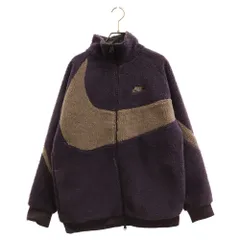 NIKE (ナイキ) Reversible Big Swoosh Boa Jacket ビッグスウッシュ リバーシブル ボア フリース ジャケット パープル/グレー BQ6546‐540のサムネイル