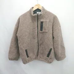 ◇ ⊇ ペアマノン 防寒性良好 長袖 ボアジャケット サイズ150 ブラウン系 キッズ 子供服 E  【1507080001686】