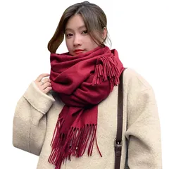 【新着商品】レディースマフラー ひざ掛け ブランケット おしゃれ チェック柄 厚手 柔らかい 無地 【高級な雰囲気・柔肌ふんわり・暖かい防風】 かわいい 大判ストール 秋冬 レディース 学生 マフラー ギフト [Allanve] クリスマスプレゼント