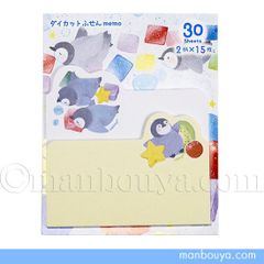 ペンギン グッズ かわいい 付箋 文房具 クローズピン 吉田麻乃 ダイカット ふせんメモ カラフルゼリーの海