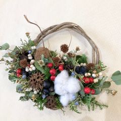 ドライフラワーリース⭐︎Xmas  wreathe 24㎝
