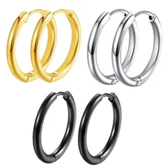 【色: シルバー＆ブラック＆ゴールド (10mm)】GOKEI ピアス メンズ