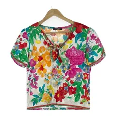 美品 LEONARD SPORT 半袖 T トップス カットソー 42 花柄 レオナールスポーツ LEONARD SPORT カットソー 0548528 ニット T