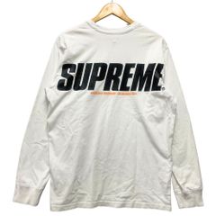 SUPREME シュプリーム Trademark L/S Top トレードマーク バック ロゴ プリント ロング Tシャツ ホワイト サイズM 正規品 / B6998