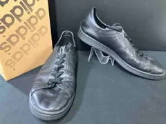 adidas アディダス STAN SMITH スタンスミス IE9117 スニーカー 上質レザー ブラック 約28cm