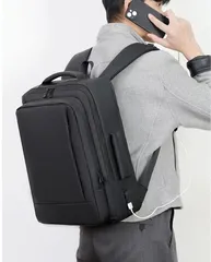 [新作 未使用]リュック メンズ ビジネスリュック 防水 3WAY 軽量 大容量リュックサック 通勤 通学 ビジネス バックパック スリム パソコン 拡張 鞄 カバン メンズ