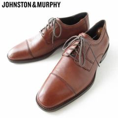 【数回着用程度】 ジョンストン&マーフィー LS56 コードバン 5 1/2 茶 ジョンストン＆マーフィー コードバン ストレートチップ サイズ9 ガル