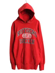 【お得なクーポン配布中!】 80s USA製 ★ チャンピオン リバースウィーブ 3段 カレッジ プリント スウェット パーカー メンズ XL / ヴィンテージ トレーナー 裏起毛 赤