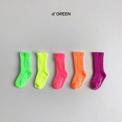 digreen ネオンカラーソックス5足set   S M L XL 韓国子供服